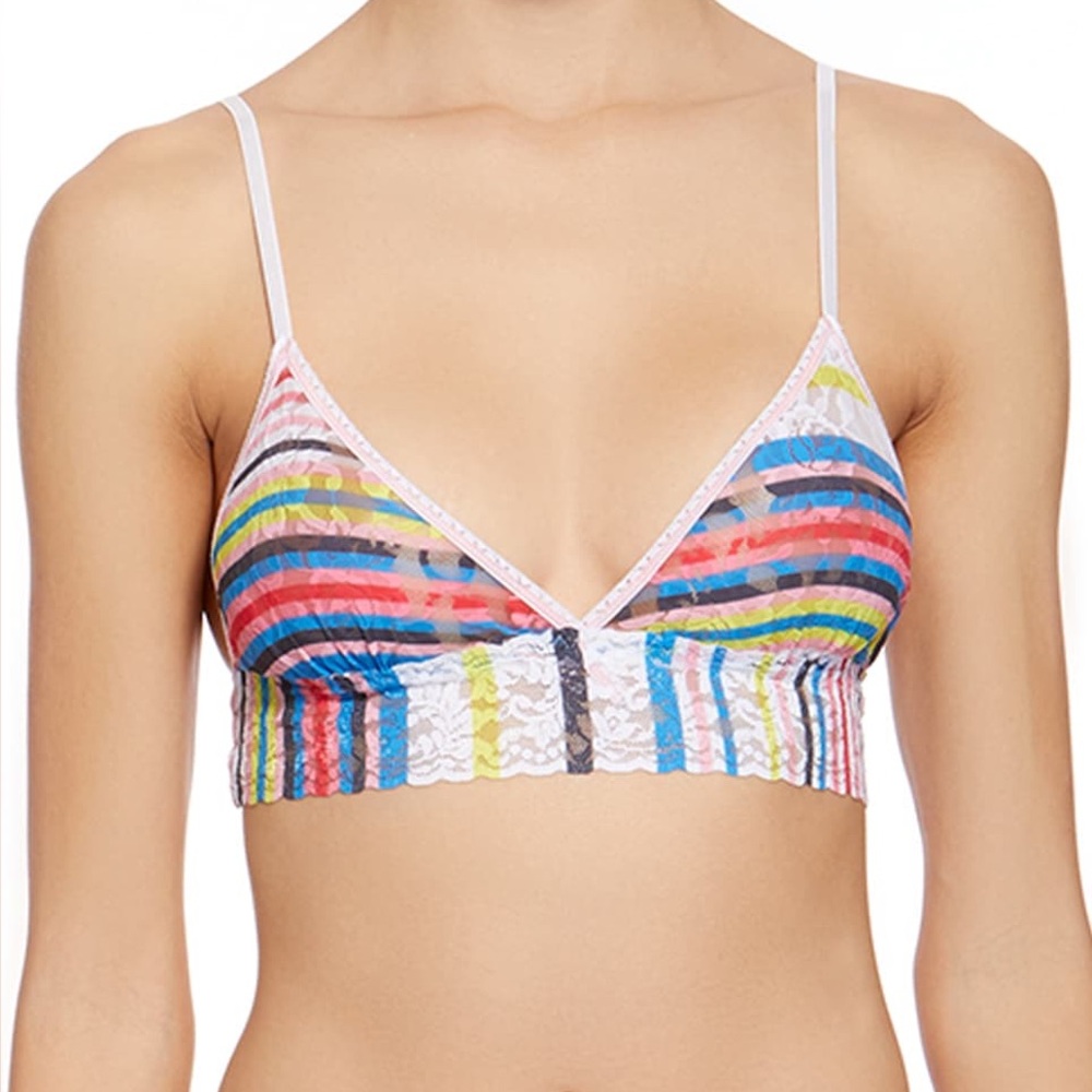 NWT Hanky Panky Bralette Multi Color Stripe.